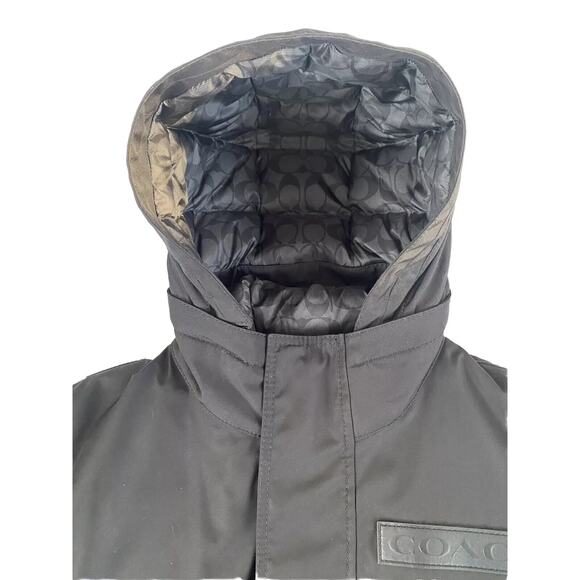 COACH Men's 3-in-1 Parka Snorkel Jacket X-Small Black Shearling Hood 3088 - Picture 13 of 15